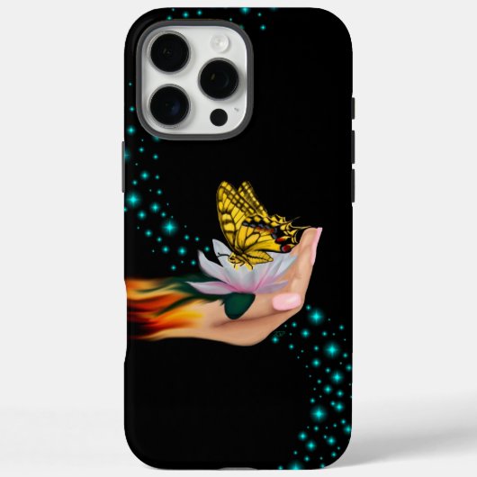 バタフライオンロータス開花 Case-Mate iPhoneケース (裏面)