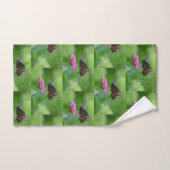 バタフライオン《植物》百日草パターン バスタオルセット (ハンドタオル)