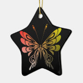 バタフライオーナメント セラミックオーナメント (左)
