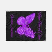 バタフライオーバードーズ認識度 フリースブランケット (正面(横))