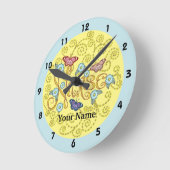 バタフライカスタムナース時計 ラウンド壁時計 (傾斜)