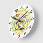 バタフライカスタムナース時計 ラウンド壁時計 (傾斜)