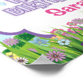 バタフライカスタムバースデーパーティーポスター ポスター (角)