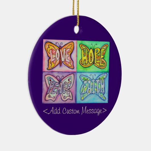 バタフライカスタム感動的ペンダントオーナメント セラミックオーナメント (右)
