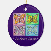 バタフライカスタム感動的ペンダントオーナメント セラミックオーナメント (左)