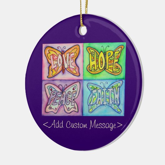 バタフライカスタム感動的ペンダントオーナメント セラミックオーナメント (左)