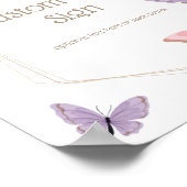 バタフライカスタム文字標識 ポスター (角)