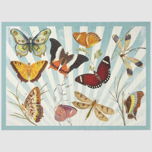 バタフライカットアウト及びコラージュティッシュペーパー 薄葉紙 (正面)