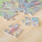 バタフライカラフルアートヴィンテージスタイルパズル ジグソーパズル (側面)