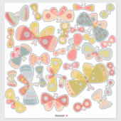 バタフライカラフルカスタムカットビニールシール シール (シート)