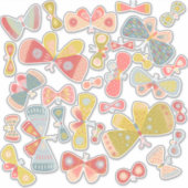 バタフライカラフルカスタムカットビニールシール シール (正面)