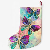 バタフライカラフルクリスマスストッキング スモールクリスマスストッキング (裏面)