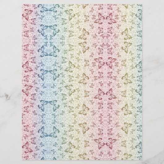 バタフライカラフルスクラップブックページ固定 (正面)