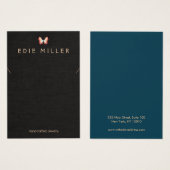 バタフライカラフルネックレスブレスレットディスプレイカード (正面&裏面)