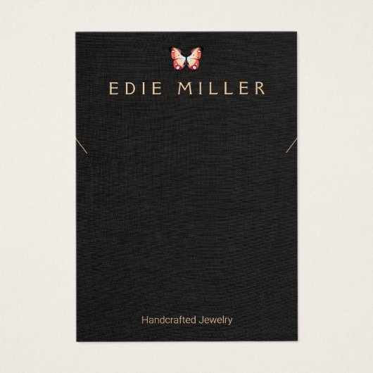 バタフライカラフルネックレスブレスレットディスプレイカード (正面)