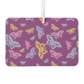 バタフライカラフルパーソナライズパターン カーエアーフレッシュナー (裏面)