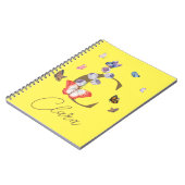 バタフライカラフルフローラパーソナライズされたギフト ノートブック (左側)