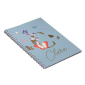 バタフライカラフルフローラパーソナライズされたギフト ノートブック (右側)