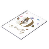 バタフライカラフルフローラパーソナライズされたギフト ノートブック (左側)