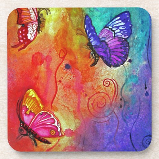 バタフライカラーブラスト コースター (正面)