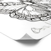 バタフライカラーリングポスターストレスレリーフ、 浮き彫り ポスター (角)