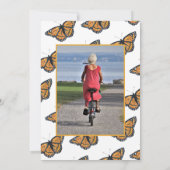 バタフライカードシャワー誕生日フォト招待状 招待状 (裏面)