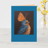 バタフライカード付きツバメ カード (黄色い花)