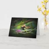 バタフライカード カード (黄色い花)