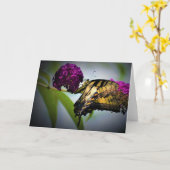 バタフライカード カード (黄色い花)