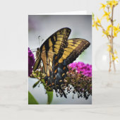 バタフライカード カード (黄色い花)