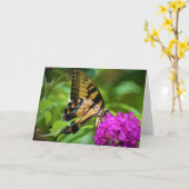 バタフライカード カード (黄色い花)