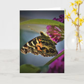 バタフライカード カード (黄色い花)
