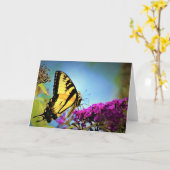 バタフライカード カード (黄色い花)