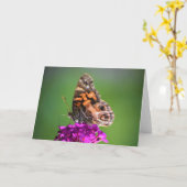 バタフライカード カード (黄色い花)