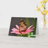 バタフライカード カード (黄色い花)