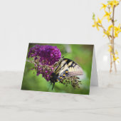 バタフライカード カード (黄色い花)