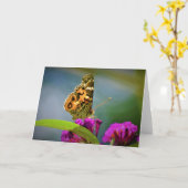 バタフライカード カード (黄色い花)