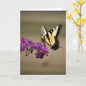 バタフライカード カード (黄色い花)