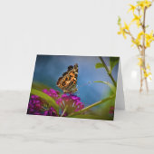 バタフライカード カード (黄色い花)