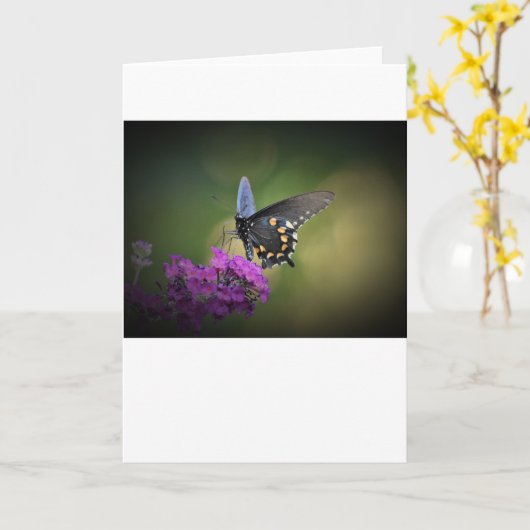 バタフライカード カード (黄色い花)