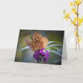 バタフライカード カード (黄色い花)