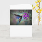 バタフライカード カード (黄色い花)