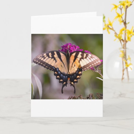 バタフライカード カード (黄色い花)