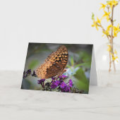 バタフライカード カード (黄色い花)