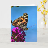 バタフライカード カード (黄色い花)