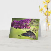 バタフライカード カード (黄色い花)