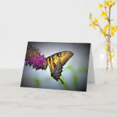 バタフライカード カード (黄色い花)