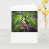 バタフライカード カード (黄色い花)
