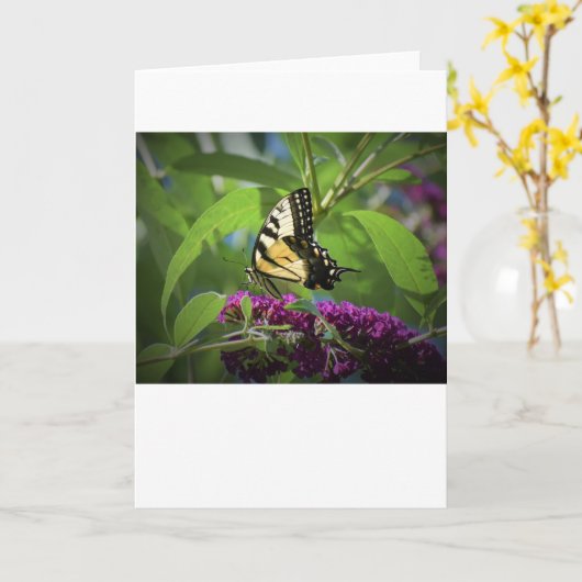 バタフライカード カード (黄色い花)