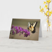 バタフライカード カード (黄色い花)